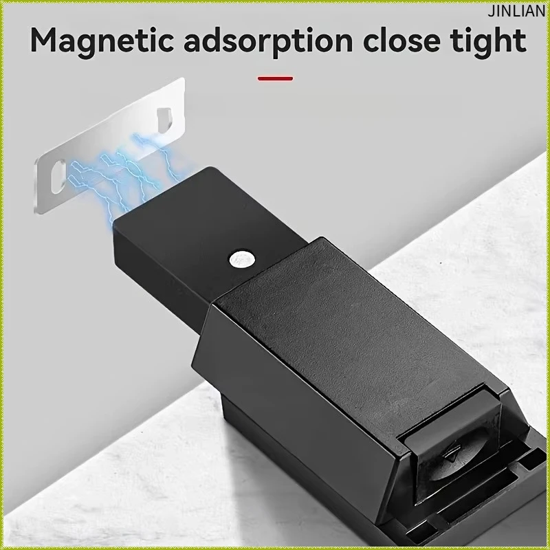 2pcs Automatic Rebound Magnetic Cabinet Door Latch, Cabinet Door Opener - Cabinet Accessories, Handle-Less Buffer, No Handle Des