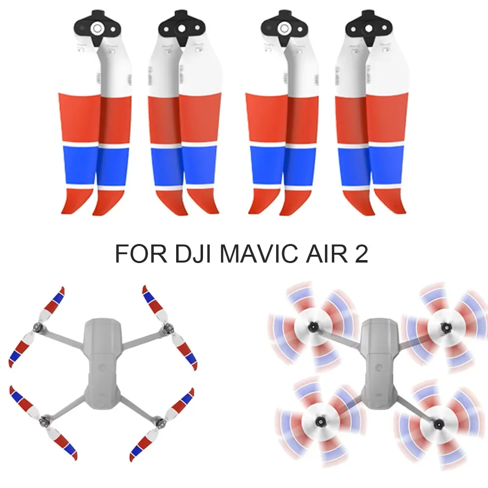 Śmigła do drona DJI Mavic Air 2 FPV Quadcopter, 7238, niskoszumowe, kolorowe, redukujące hałas, zamienne akcesoria