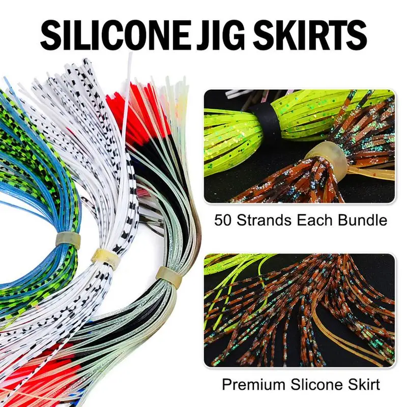 Bass Spinner Baits Siliconen Jig Rokken 30-bundels Vissen Lokken Rokken Vissen Vervangende Rokken Voor Outdoor-activiteiten Urgency
