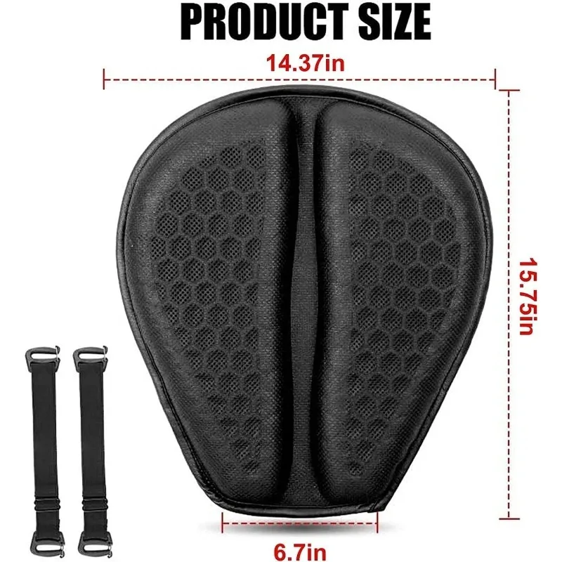 Motorcycle Seat Cushion 3D Honeycomb Anti-slip Motorcycle Gel Seat Cushion Moto Pressure Relief Ride Seat Pad Moto Accessories