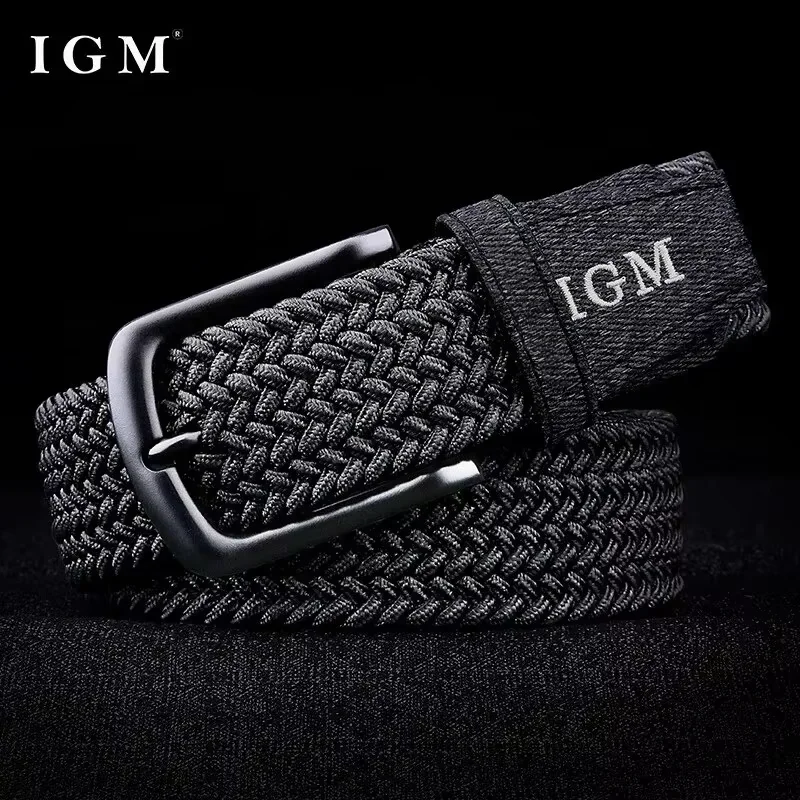 Men Belt Braided Elastic Belt for Men Stretchy Woven Canvas Fashion Belt for Versatile Jeans and Pants