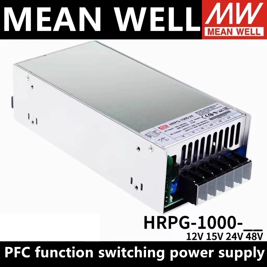 

MEAN WELL HRPG-1000-12 HRPG-1000-15 HRPG-1000-24 HRPG-1000-48 Single group output PFC function switching power supply 12V24V48V