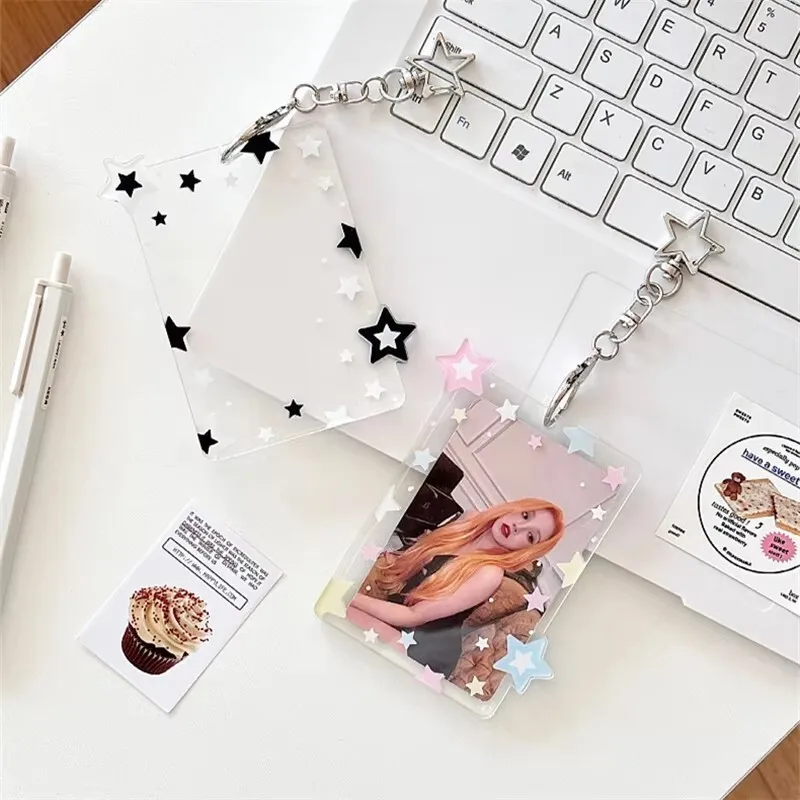 Transparent Photocard Holder Acrylic Postcard Card Holder 3 Inch Photo Card Card Holder Collector Card Hanging Decoration