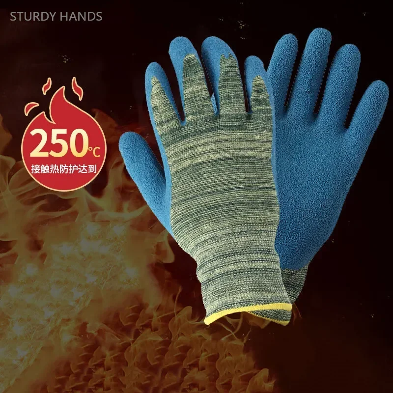 Heat Resistant Gloves High Temperature 250 Degrees Oven Anti-cut Wear Gloves Industrial Labor Protection Anti-slip Work Gloves