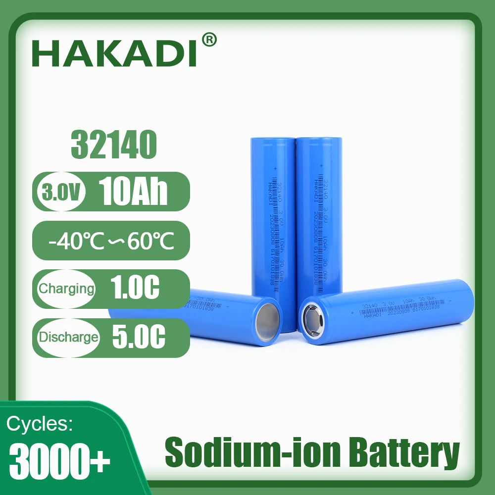 BTRHAKADI 3V 10Ah Sodium-ion Rechargeable Battery For DIY Solar EV RV E-scooter 1-4PCS For -40-60℃ Low Temperatrure Discharge