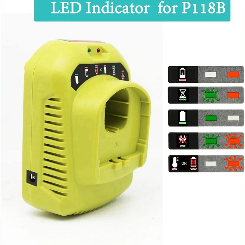 شاحن بطارية ليثيوم نيكل صغير ، متوافق مع ريوبي ، P118B