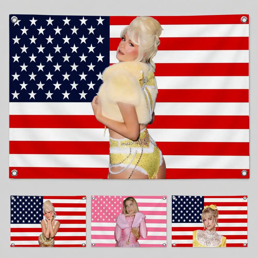 Singer Meghan Trainor Flags Home Yard & Garden Decor Banner - Indoor Outdoor Wall Hanging Flag
