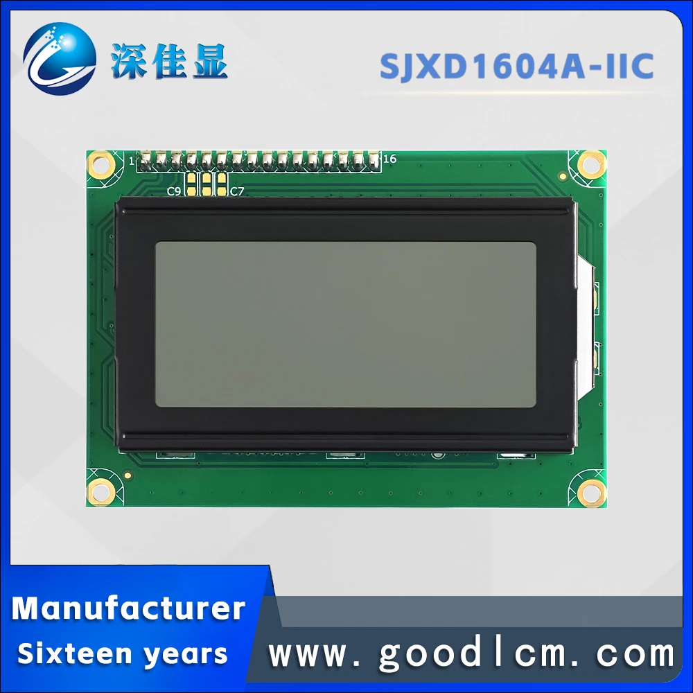 Leading LCD screen with backlight JXD1604A-IIC FSTN White Positive character dot matrix screen industrial LCM display module