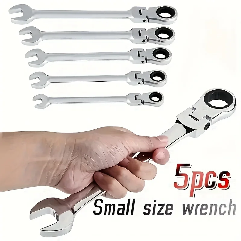 3/5PCS Adjustable Ratchet Wrench Set Multi Functional Metal Two in One Wrench for Car Repair DIY Home Maintenance Tool Kit