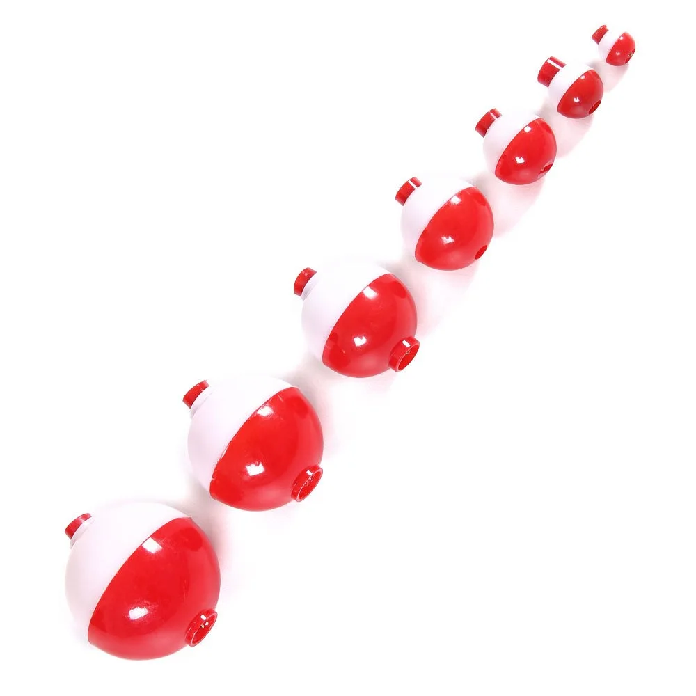 Hard Plastic Fishing Float Ball Round Buoy Float Ball Mini Fishing Bobber Floats Set Red White Gadget Fishing Floating Tool