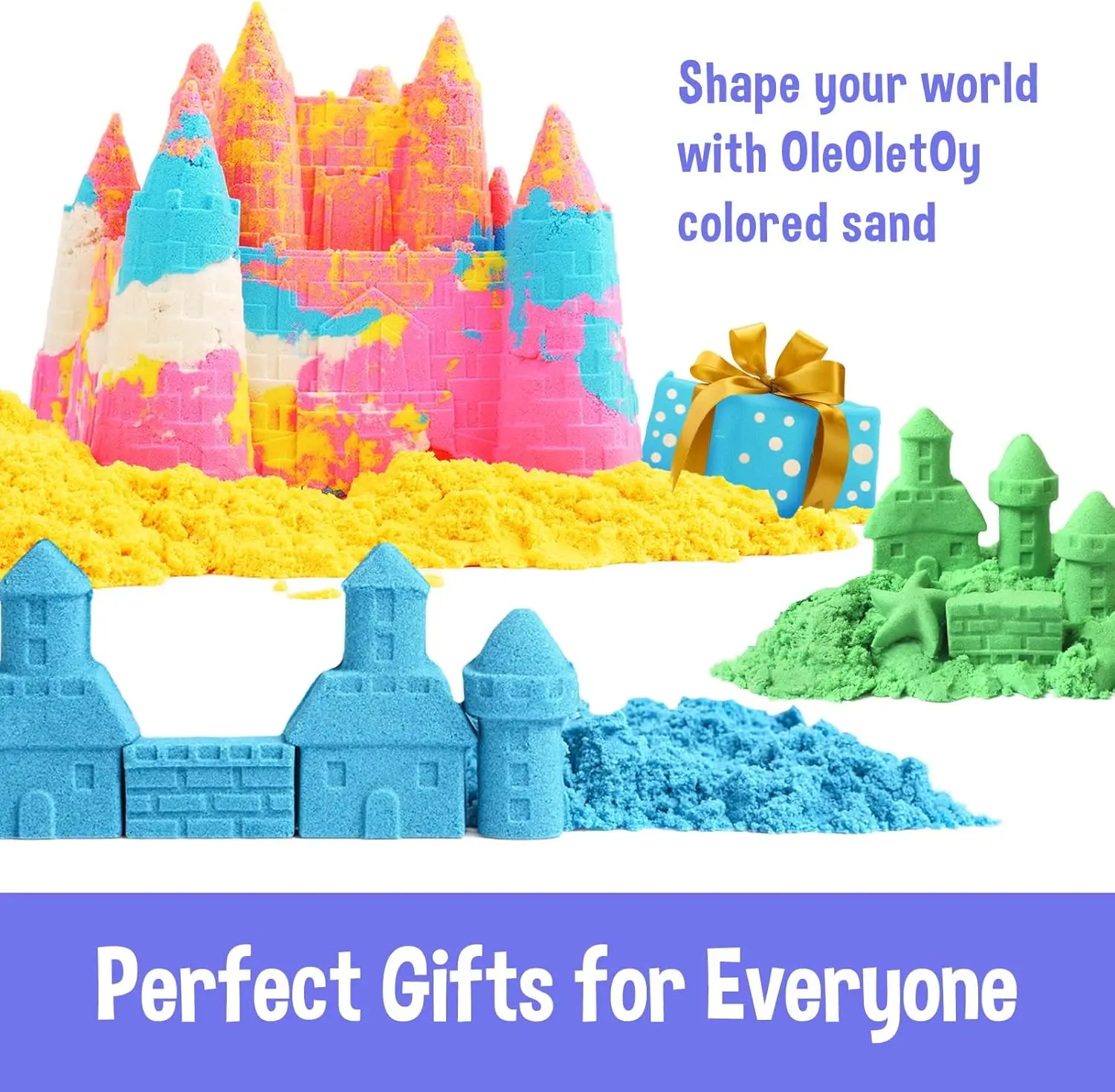 ألعاب حسية بالرمل الملون للأطفال ، 18 رطل ، ذاتية الالتصاق ، صندوق رمل قابل للطي ، حشو سلة ، مجموعة متعددة الألوان بالجملة للفصول الدراسية