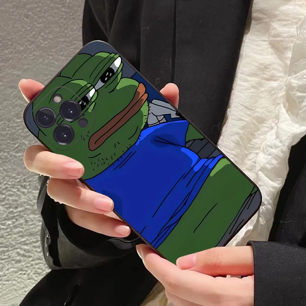 Funny Sad Frog pepe meme Phone Case For iPhone 15 14 11 12 13 Mini Pro XS Max Cover 6 7 8 Plus X XR SE 2020 Funda Shell