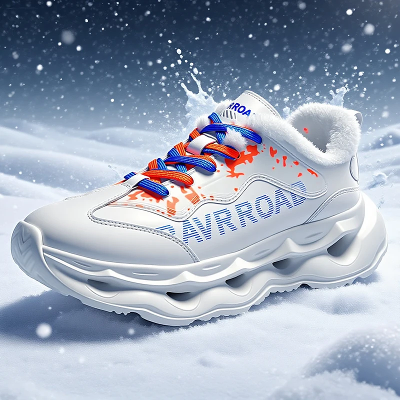 

Зимняя мужская и женская уличная походная обувь с хлопковой подкладкой 2025 года, легкая противоскользящая спортивная обувь, повседневная зимняя теплая обувь