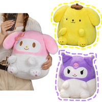 Sanrio Cartoon My Melody Pom Pom Purin Cinnamoroll Kuromi Plushies Cuddly Stuffed Anime Japanese Style Doll Xmas Gifts Girl