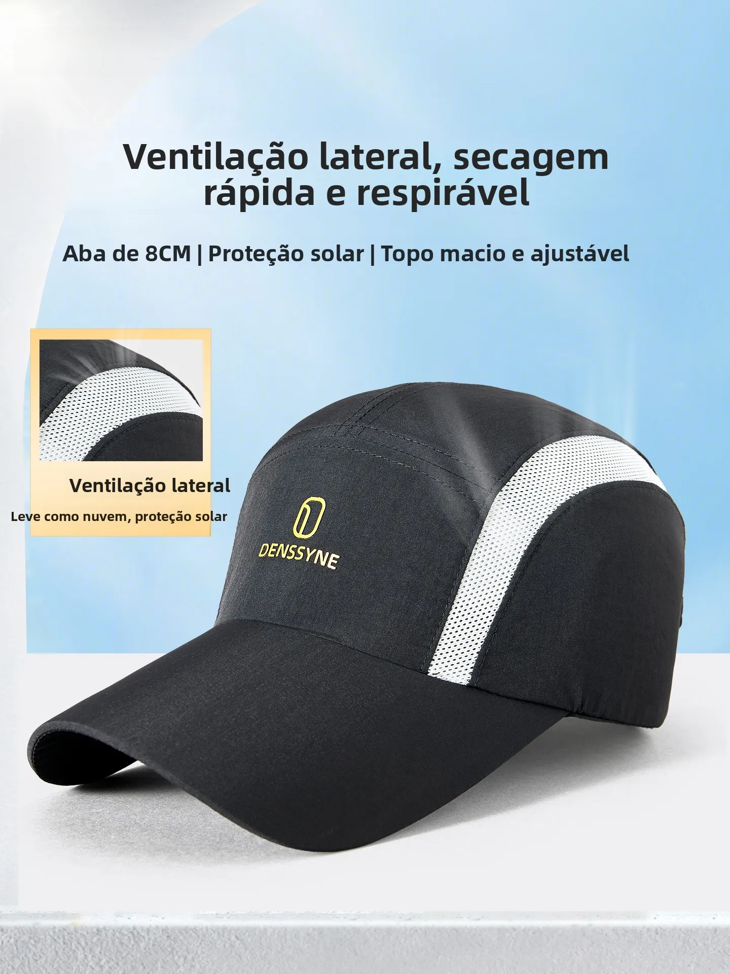 quick-dry-breathable-men's-baseball-cap-summer-outdoor-cycling-travel-sun-protection-hat-adjustable-elastic-band-durable-poly