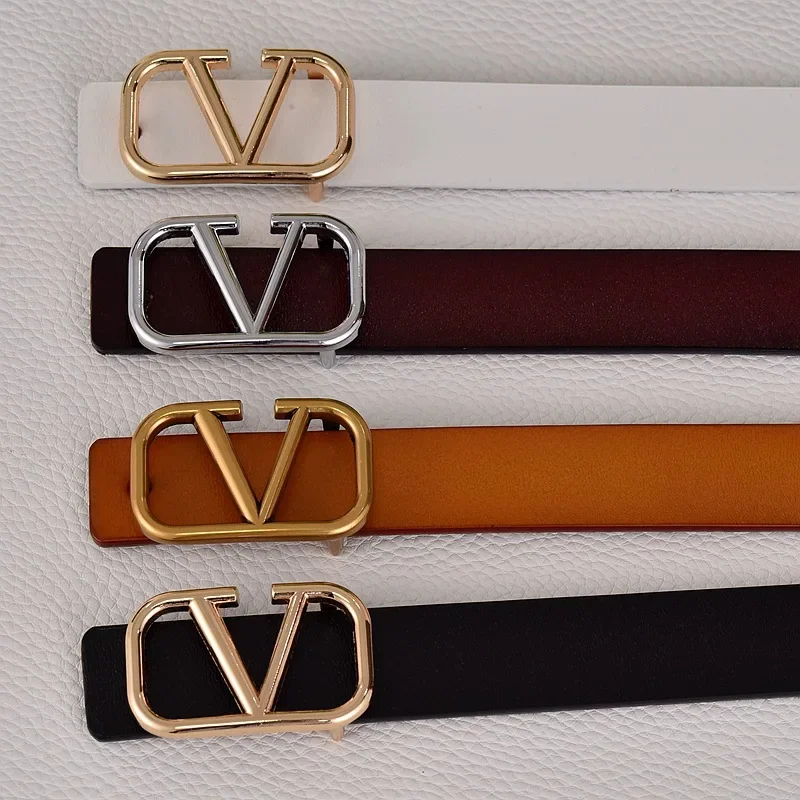 السيدات المألوف تنوعا السلس مشبك حزام من الجلد رسالة مزين فستان الجينز التبعي تصميم الخصر النحيف #3