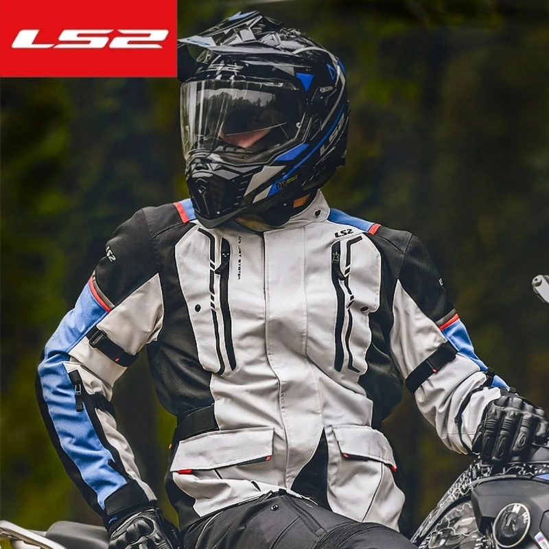 

LS2 MJ147 Motorcycle Jacket Mesh Riding Suit Men Women Racing Suit Four Seasons Waterproof Rally Suit Anti-fall Breathable