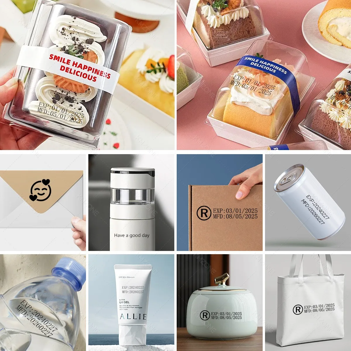 12.7mm Portable Inkjet Printer Handheld TIJ Maker Machine with ink Cartridge Image Picture Serial Number Edit Print