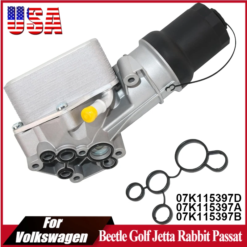 

Engine Oil Cooler Filter Housing Assembly For Audi TT Quattro For VW Jetta Beetle Passat 2.5L 07K115397D 07K115397A 07K115397B