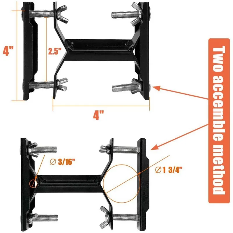 3 Sets Deck Umbrella Mount Clamp Adjustable Stainless Steel Parasol Rod Fixing Holder Clamp Sun Umbrella Clamp