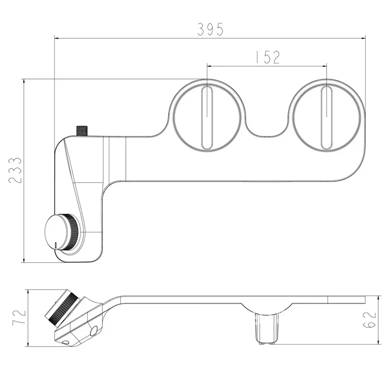 New Toilet Seat Bidet With Self Cleaning Dual Nozzle Hot And Cold Water Spray Non-Electric Mechanical Bidet Toilet Attachment