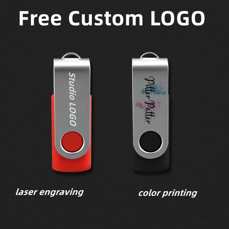 Preço de venda Livre LOGOTIPO Da Empresa Personalizado Cor Portátil Rotação De Metal USB 2.0 Flash Drive GB GB 16 8 4GB GB 64 32GB 128GB Memory Stick