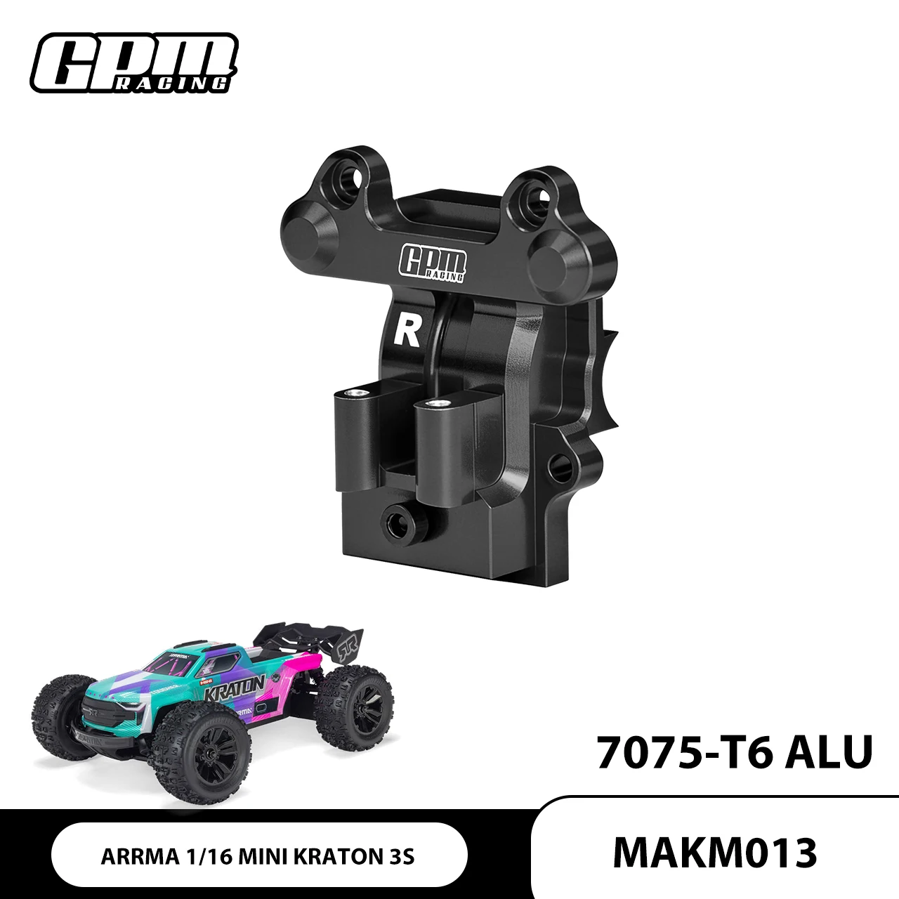 

Крышка заднего дифференциала из сплава GPM 7075-T6 для ARRMA 1/16 MINI KRATON 3S DSC 4X4 RTR Brushless Speed Truck-ARA2508S