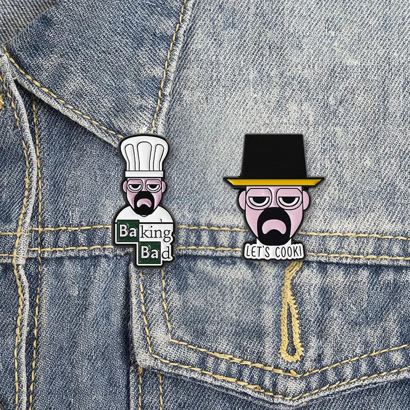Klassische Charakter-Serie Emaille-Pin-Kollektion Retro-Porträt-Charakter-Brosche Rucksack-Anstecknadel Schmuck Geschenk für Freunde – Detail 4