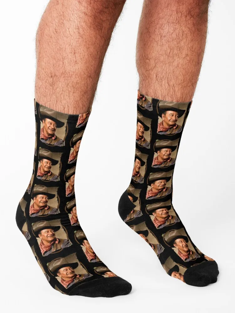 John Wayne 90's Western| Perfect Gift|John Wayne Socks with print Hiking boots Socks For Women Men's