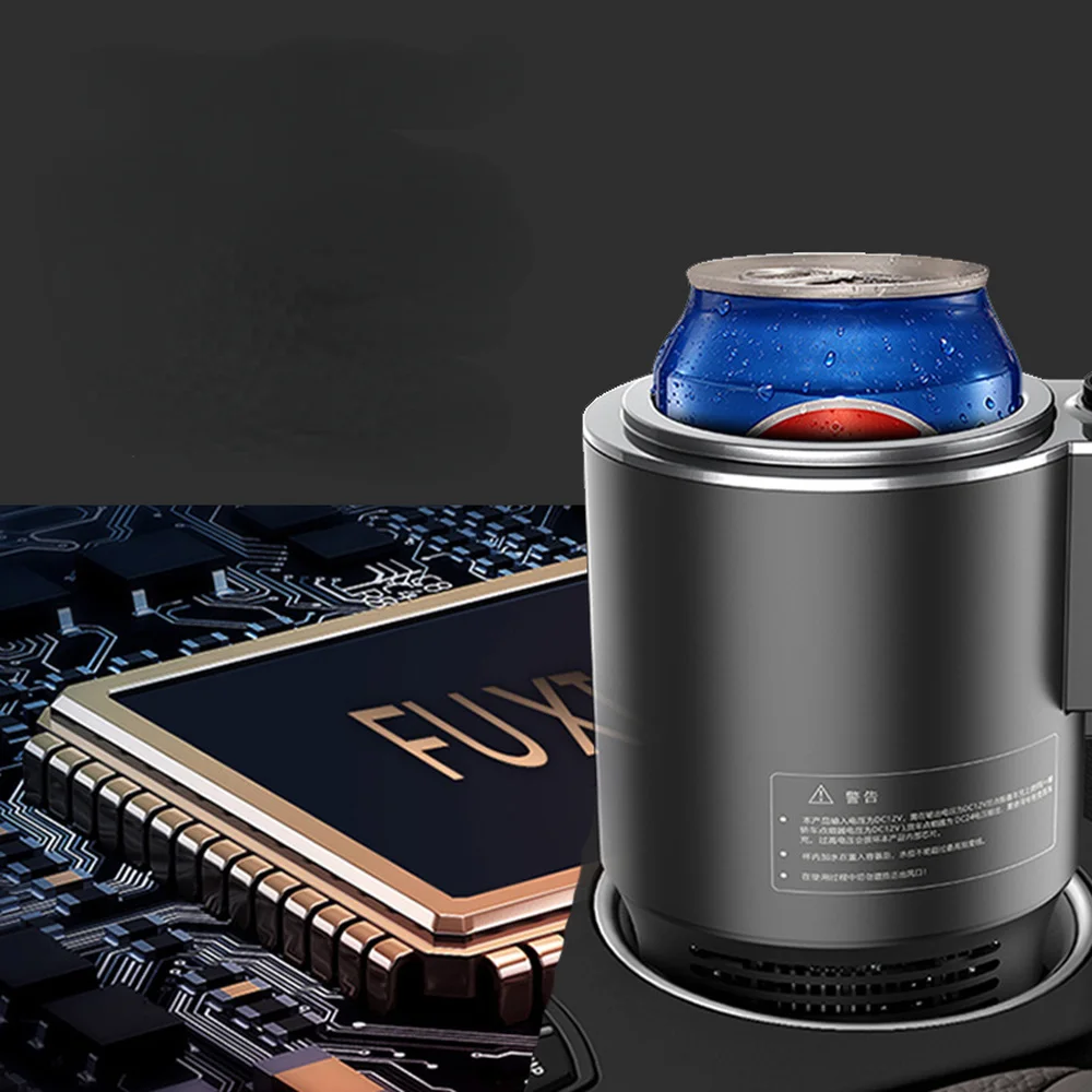 แก้วทำความเย็นสำหรับรถยนต์2อิน1,แก้วเก็บความเย็นสำหรับใส่กาแฟเครื่องดื่มเครื่องดื่มไฟฟ้าตู้เย็นขนาดเล็กสำหรับเดินทาง