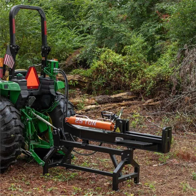 3 Point Industrial 25 Ton Hydraulic Horizontal/Vertical Log Splitter, Catry 1 Tractor