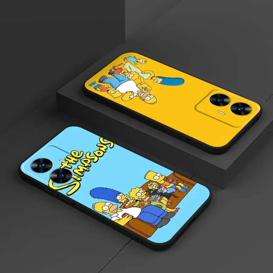 Funda The Simpsons Love Family para Realme C15 C12 P3 Ultra 6 7 8 9 10 C30 C33 C35 C53 C55 12 14 11 Pro GT Master Neo2 Nazro 50