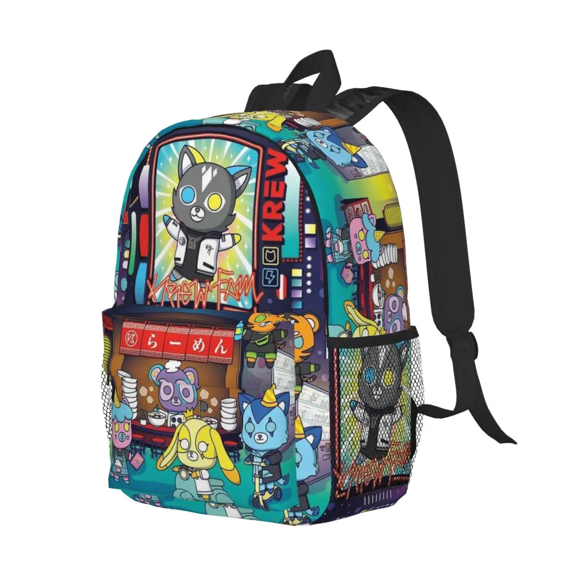 

Krewfam ItsFunneh Krew District Backpack Student Boys Girls BookBag Kids School Bag Computer Shoulder Bags for Men Women