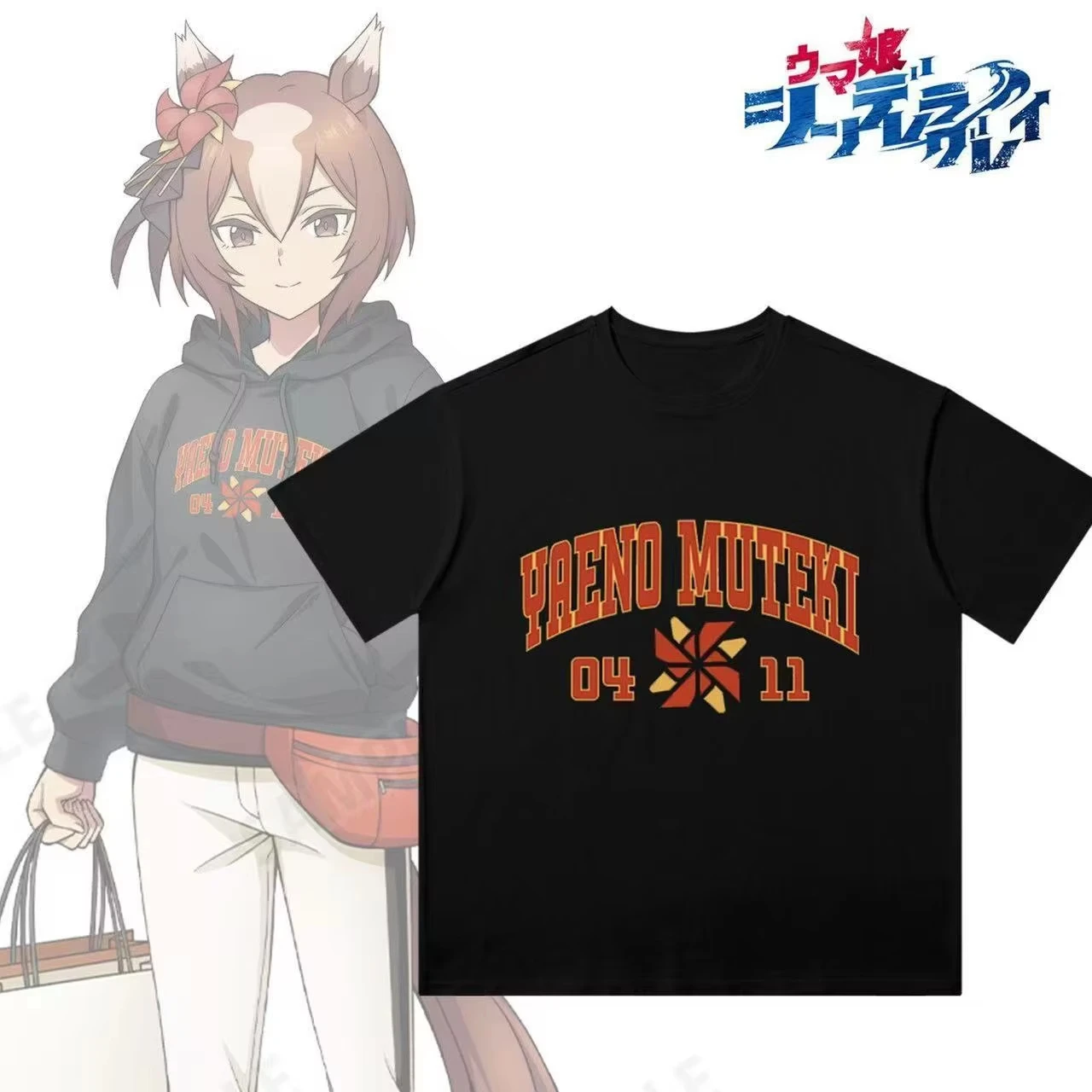 Uma Musume Pretty Derby Anime T‑Shirt Unisex Short Sleeve Manga Print Casual Harajuku Streetwear Summer Daily Wear Tees Tops