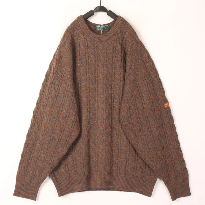 

Винтажный осенне-зимний вязаный шерстяной свитер ручной работы для женщин, кардиган с ажурным узором, длинными рукавами и круглым вырезом горловины.