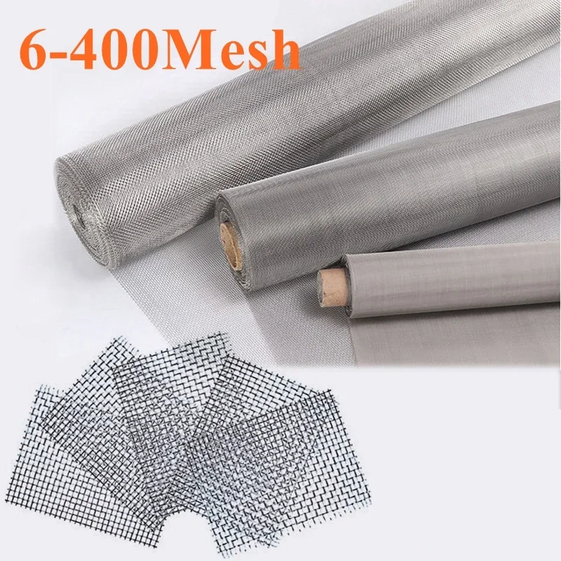 304 Stainless Steel Mesh Filter Net Metal Repair Fix 6 10 30 100 200 300 400 Mesh Filtration Screening Sheet Screening Filter