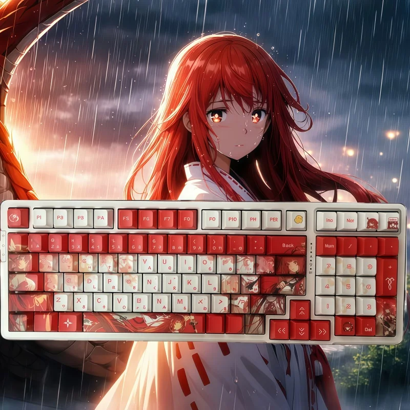 

Eri Uesugi Keycap Five Sided Thermal Sublimation Pbt Material Cherry Profile Top Printed Anime Ergonomics Side-Cutting Cute