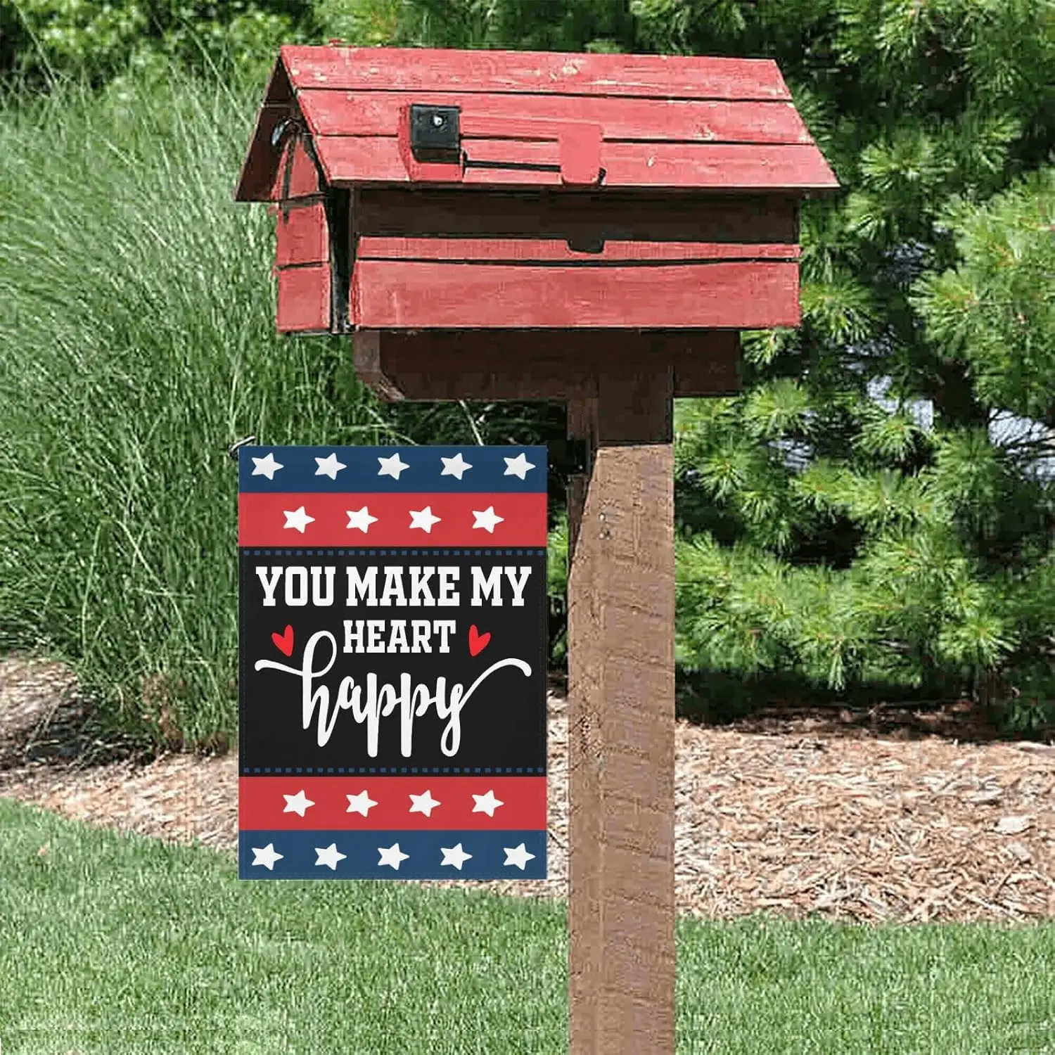 You Make My Heart Happy Kids For Children Small Yard Flag 12x18 Double Sided Cute Garden Flags Rustic Banners LLO LLX uui