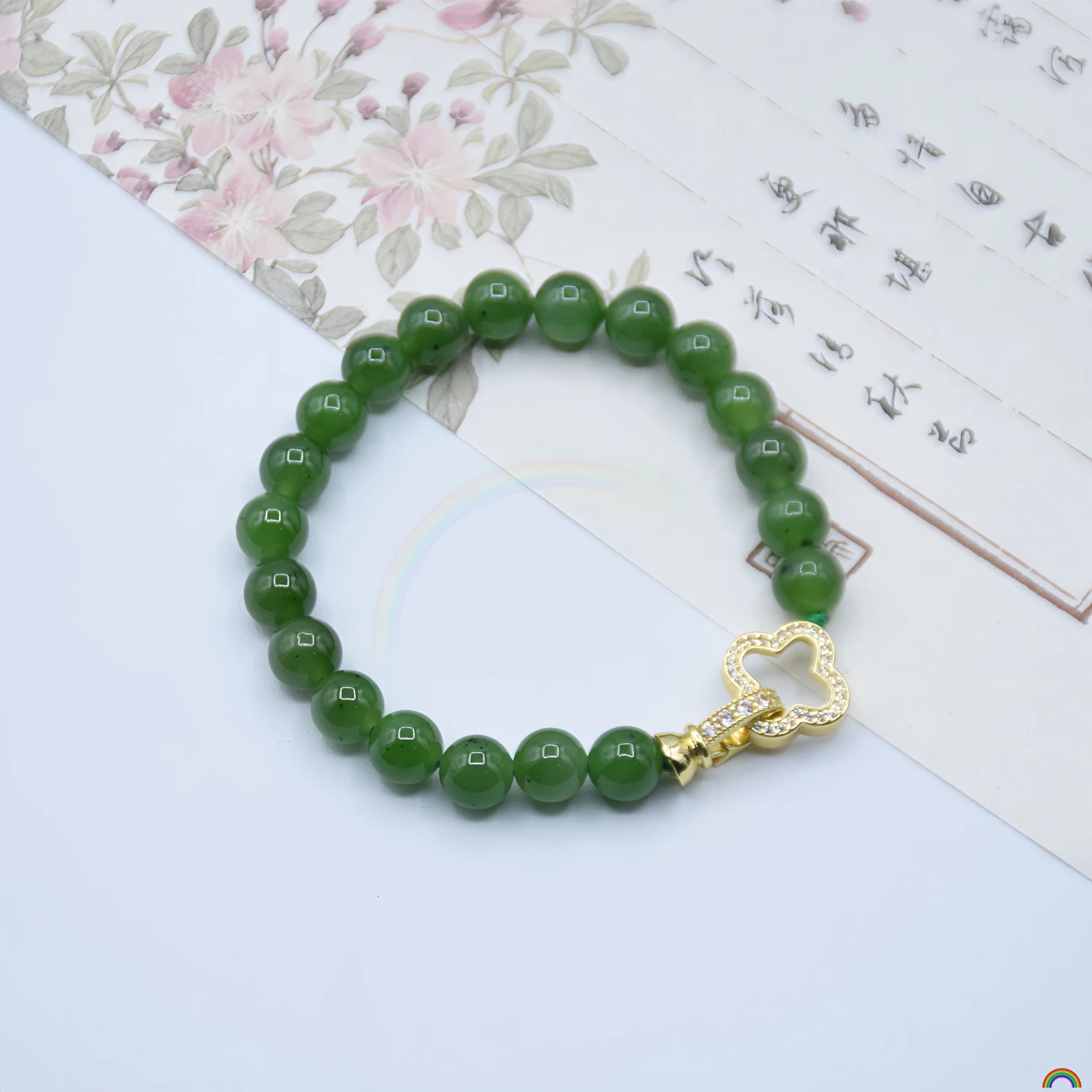 Natural Hotan Jade Jasper Necklace Handstring Jewelry Set Green Bamboo Breeze Luxury Simple Jade Jewelry Rwbuy