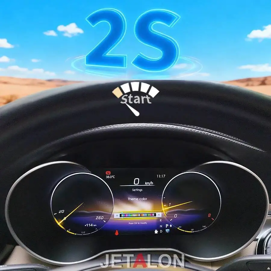 Full LCD Instrument Cluster For Benz V Class W447 2016-2019 Digital Dashboard GPS Carplay Speedometer Panel GaugeVirtual Cockpit