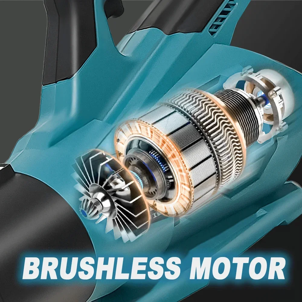 20000rpm sem fio sem escova folha soprador de neve turbo elétrico pátio gramado ferramentas elétricas para makita 18v bateria (sem bateria)
