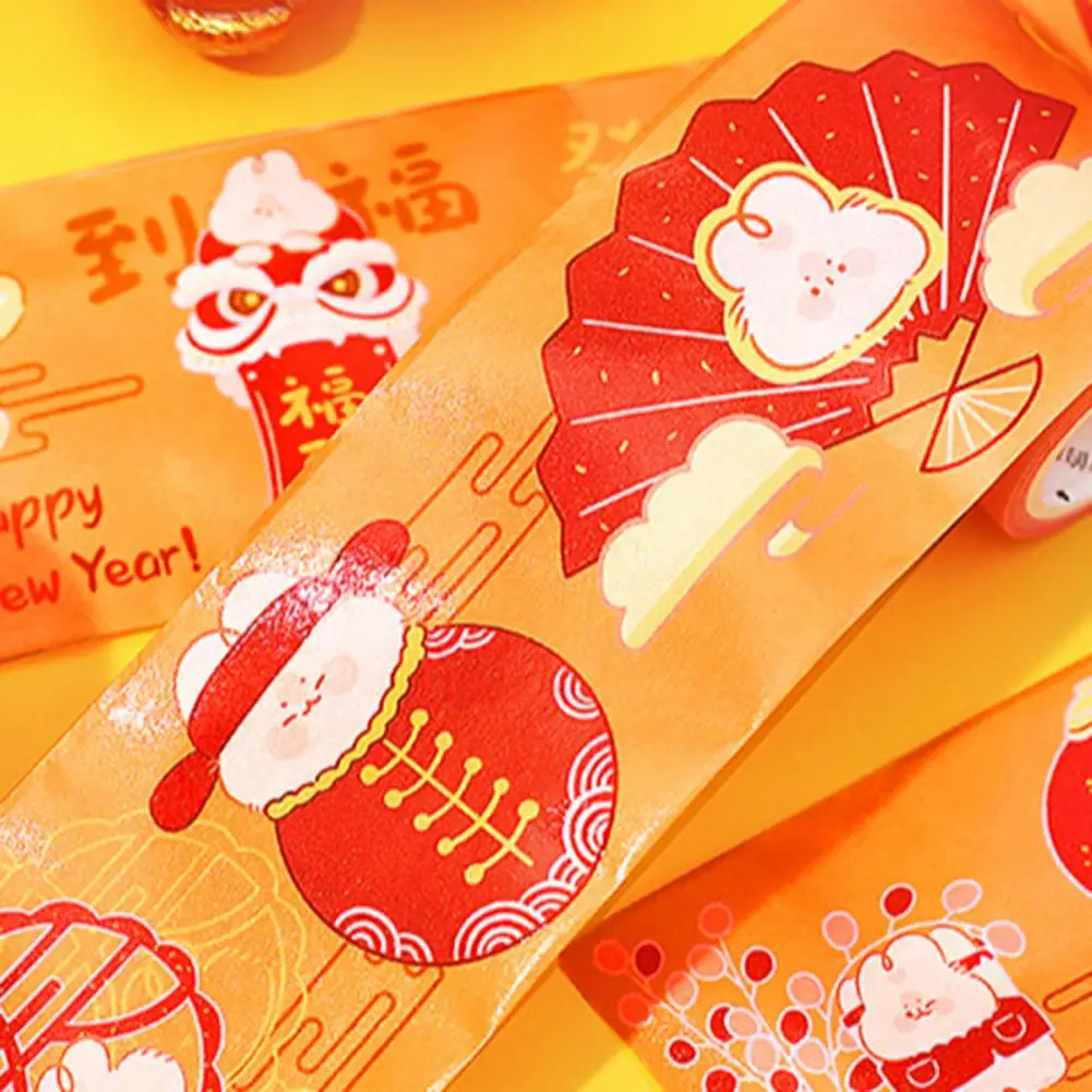 Gift Wrapping Smooth Chinese Rabbit New Year Dairy Planner Washi Tape for Home