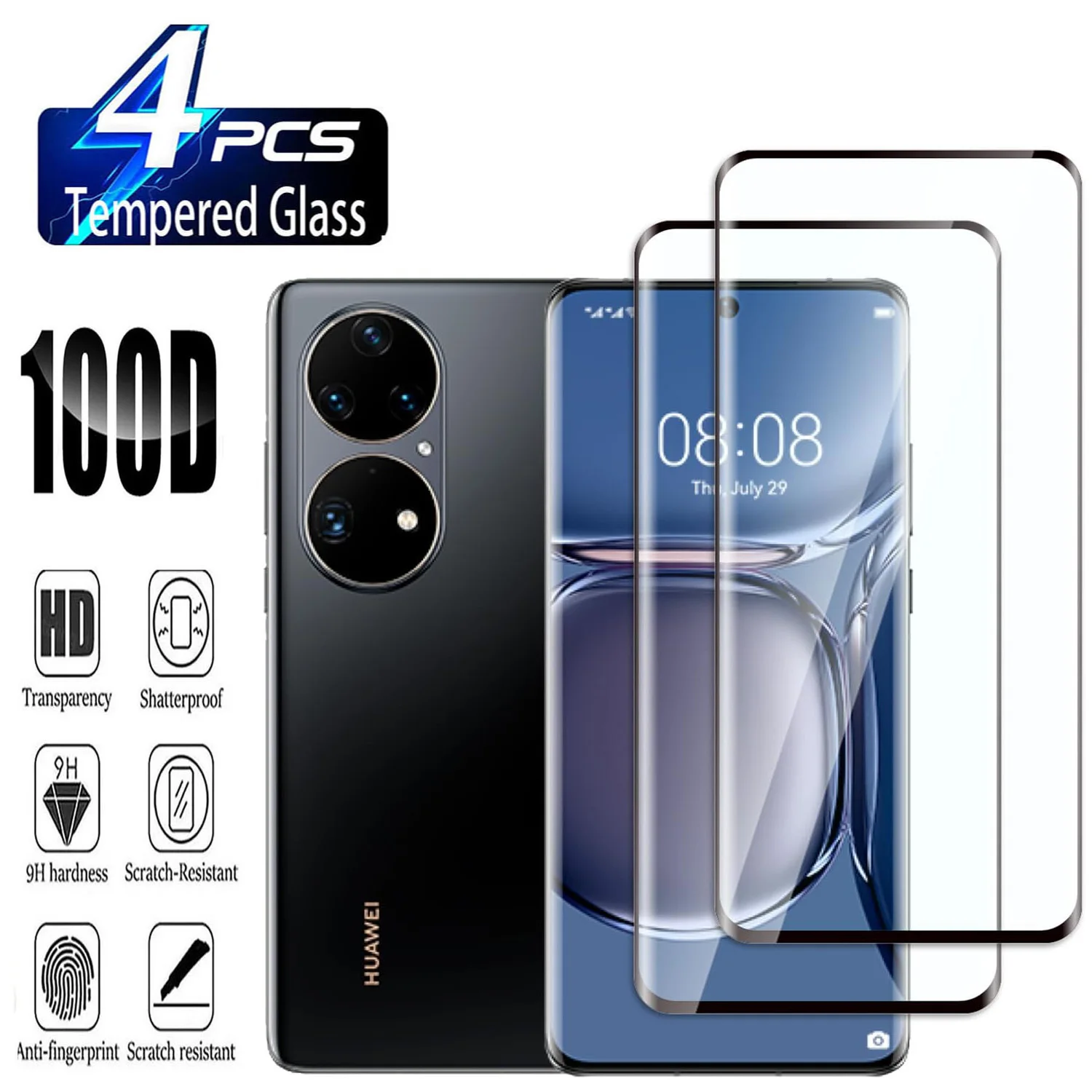 

For Huawei P50 Pro HD Screen Protector Glass Film