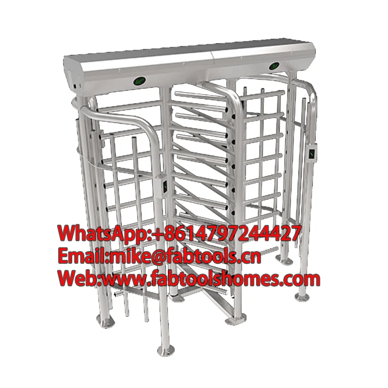 Access Control Rfid Card Reader Security Gate Qr Code Fingerprint System Full Height Turnstile