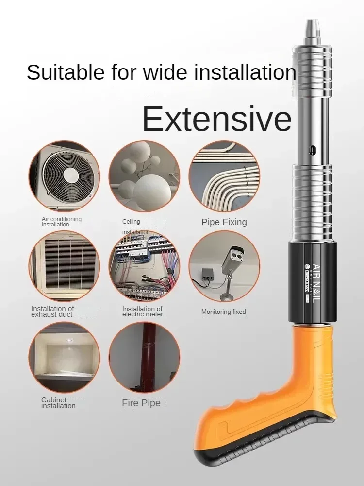 Advanced Mini Air Nail Gun for Concrete, Silent Design, Easy to Use with Handheld Steel Nail Gun