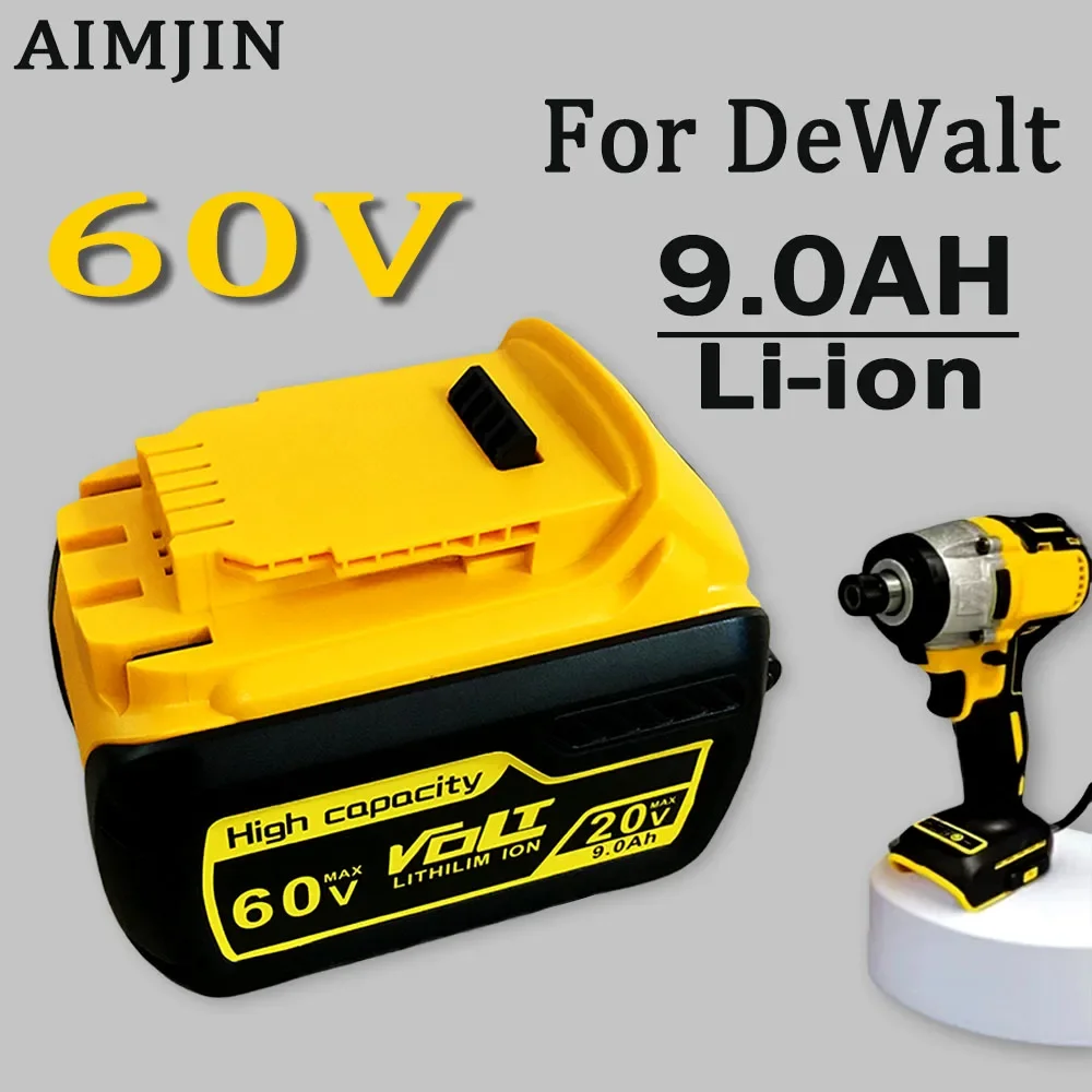 

Original 20V/60V for Dewalt Battery 9.0AH Li-Ion Rchargeable Battery Compatible models DCB609 DCB200 DCB182 DCB205 DCB206 DCB209