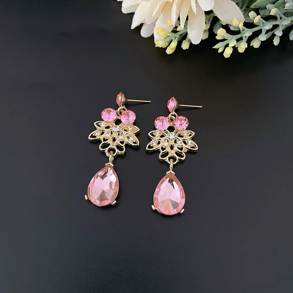 

Crown Necklace Earrings Set for Wedding Bridal Zinc Alloy Jewelry Kit Tiaras Women Bride Party Accessories Costumes