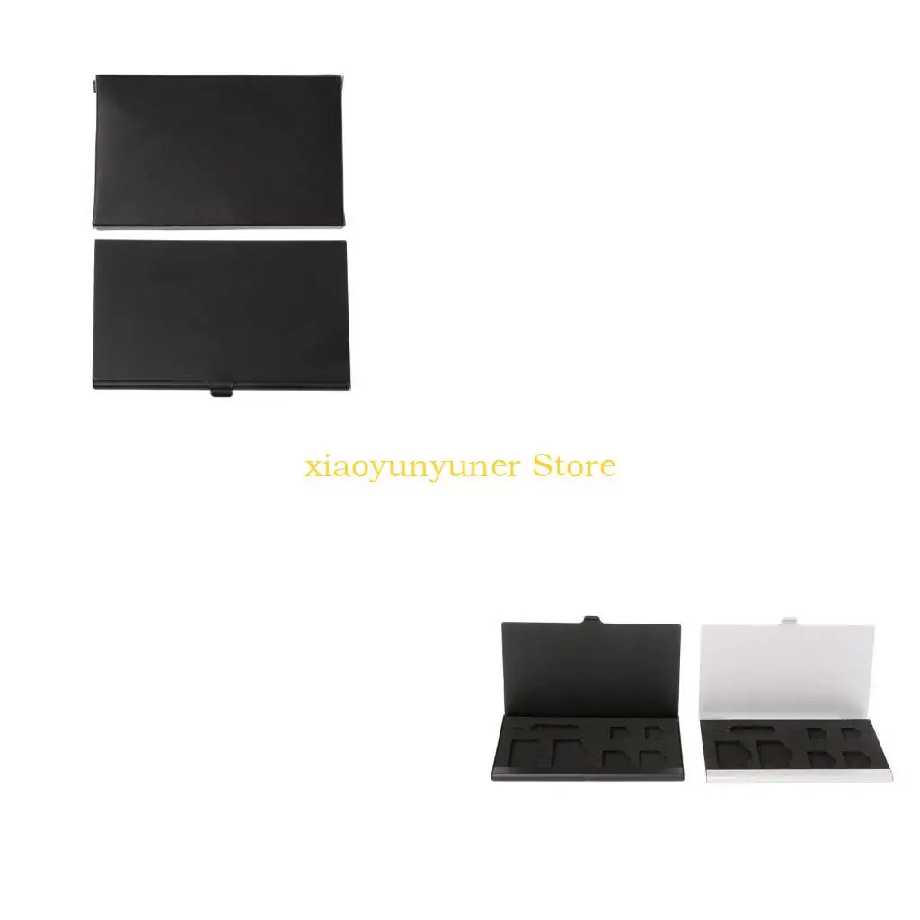 P9JB TF MicroSD Card Case Sim Card Adapter Nano Micro Sim Card Tray with Pin Tool for 6 SIM Card Collection Box