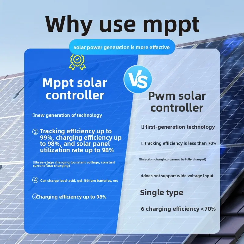 MPPT Solar Charge Controller 12V/24V Auto 10A20A30A40A Lithium Battery Activation Max PV Open Circuit Voltage 100V