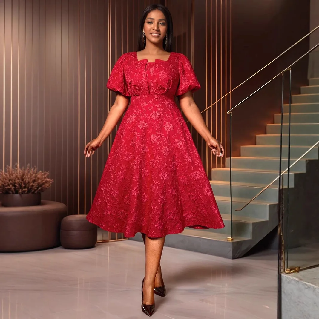 

Африканские платья Дашики для женщин: элегантное африканское платье миди с коротким рукавом из полиэстера для вечеринок, свадеб и торжественных мероприятий. Африканская одежда.